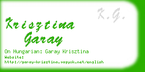 krisztina garay business card